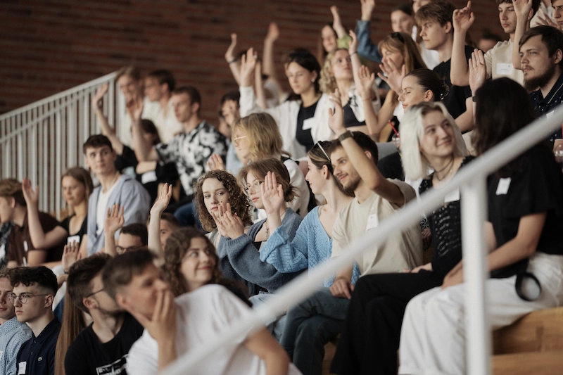 ISM studentai auditorijoje