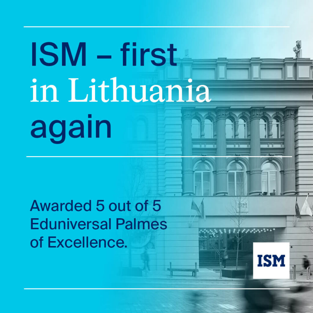 ISM University is first in Lithuania