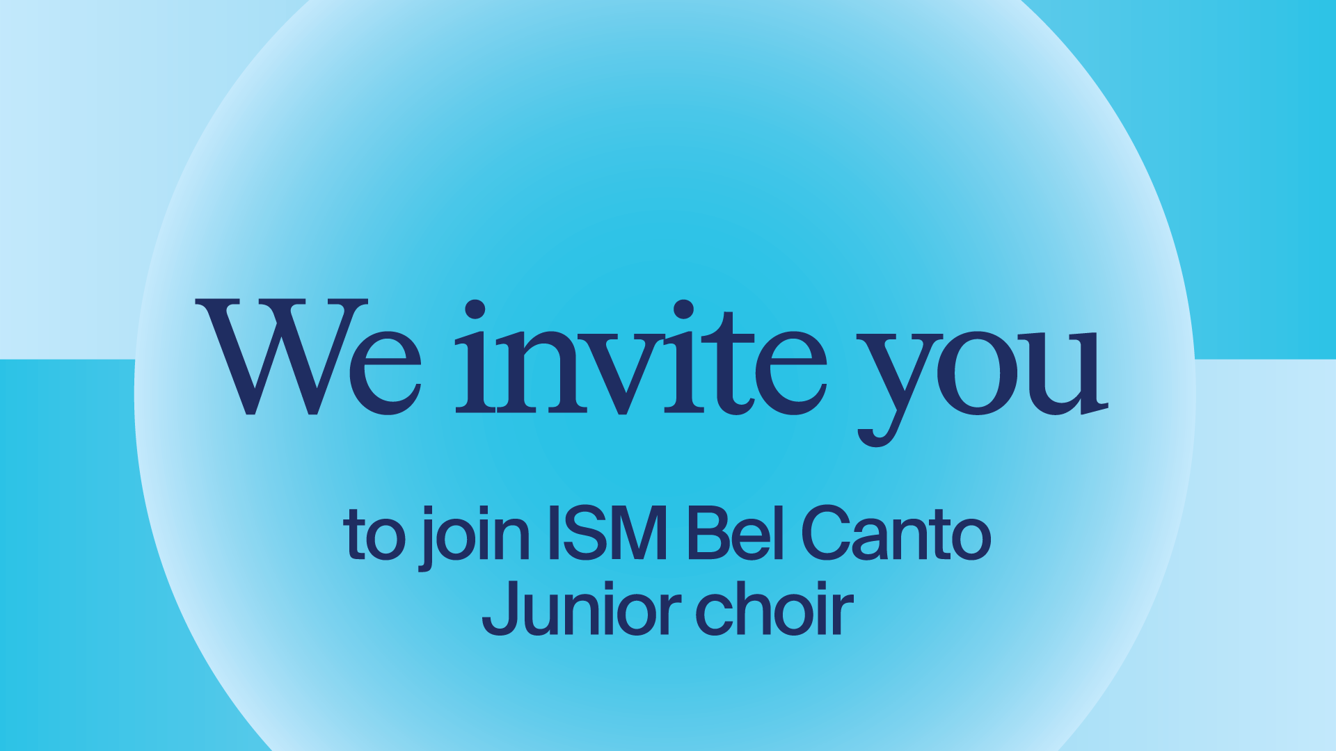 Join ISM Bel Canto Junior