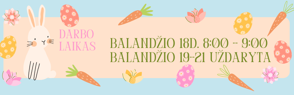 Darbo laikas ISM biblioteka Velykos 2025
