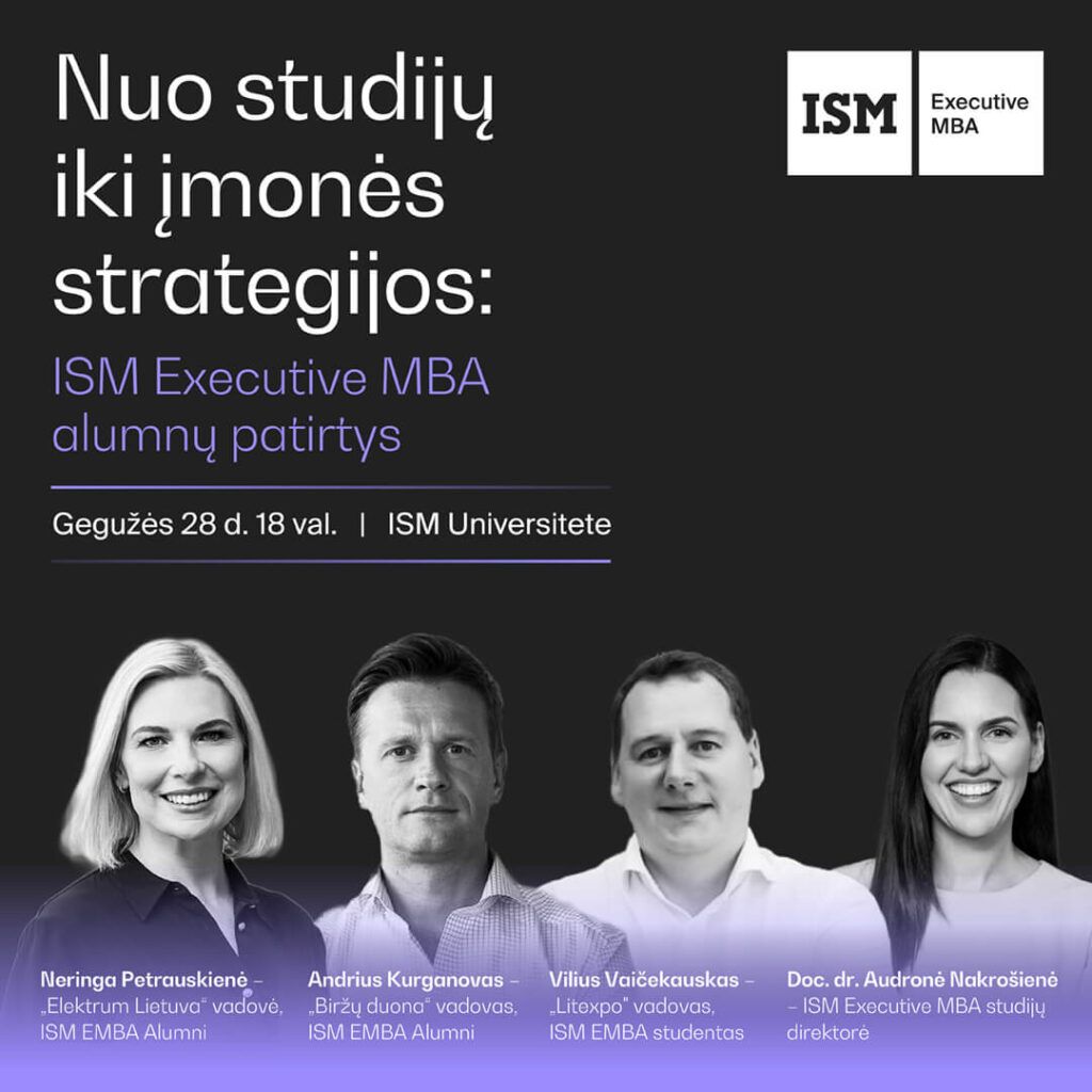 Nuo studijų iki įmonės strategijos