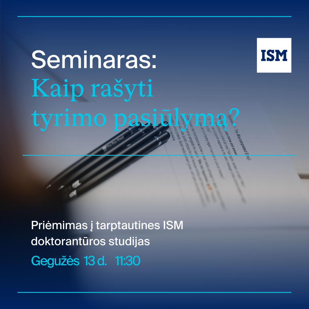 How to write a Research Proposal? | ISM University