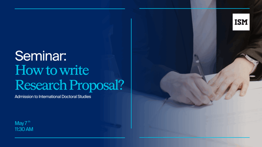 Ceminar Example Seminar: How to write a Research Proposal? - ISM University of ...