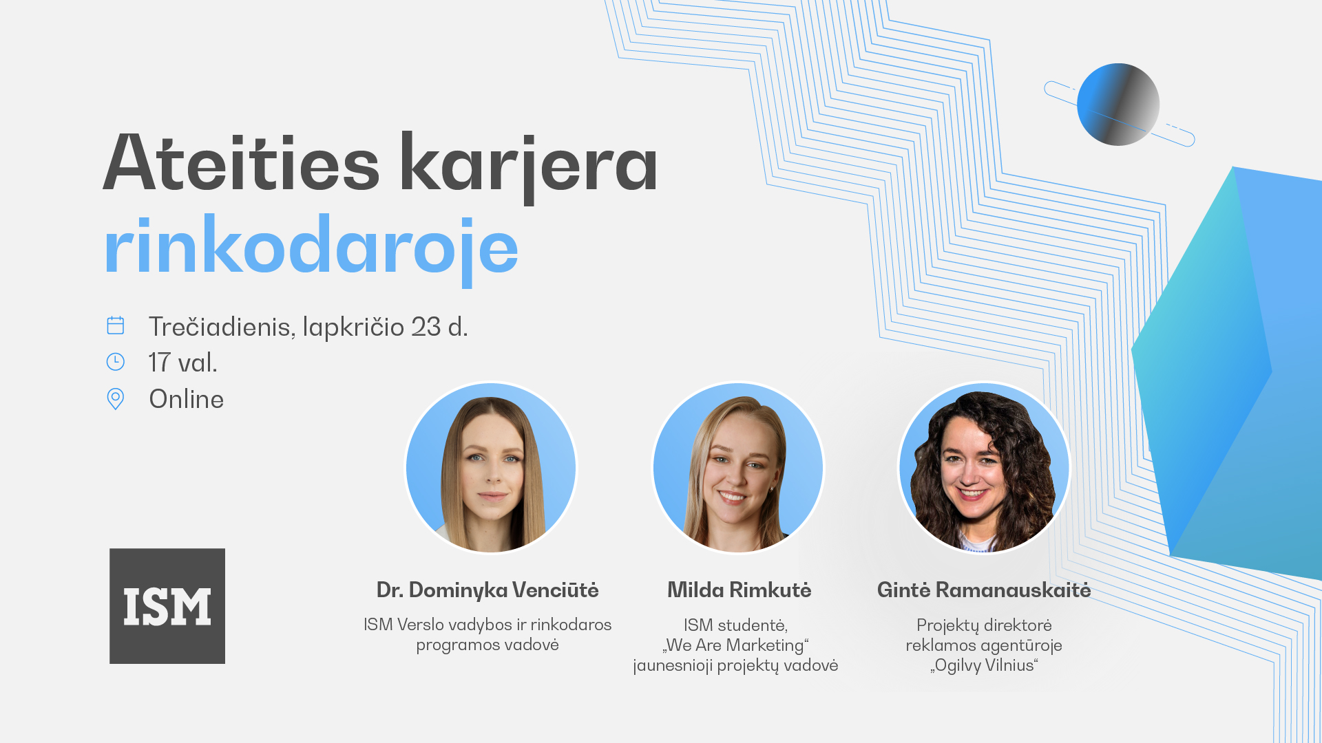 ISM renginių ciklas - Ateities karjera vizualas