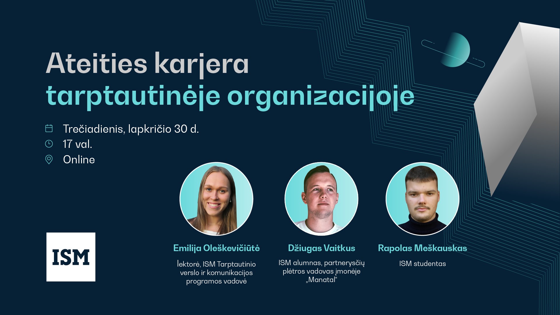 ISM renginių ciklas - Ateities karjera vizualas